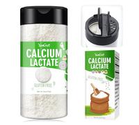 170g Calcium Lactate Powder - 100% Pure Food Grade - Standard Process Pure Calcium Lactate - Supports Bone Health - Calciums Powder Supplement - Keep Shape of Food - Dairy Breads Pastries Bake