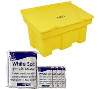 170L Grit Bins with Rock Salt Bags Heavy Duty Stackable Lockable Outdoor Cabinet Storage Box
