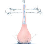 170ml Reusable Enema Bulb with Anti-flowback Valve, Vaginal & Anal Douche for Men Women, Portable Intimate Care Douche Cleaning (Pink)
