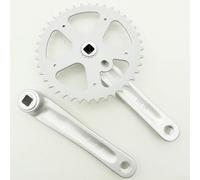 170mm crankset chainset for mountain bike including steel removable chainrings 36T 40T 42T fit single speed and old school bike models (42T)