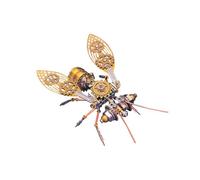 170PCS 3D DIY Metal Steampunk Insect Mechanical Big Bee C Assembled Model, High Precision Metal Parts, Golden Wings & Metallic Fuselage, Creative Desktop Ornament, Handmade Decoration for Home Office