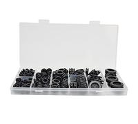170Pcs Double Sided Flame Retardant Rubber Grommet Kit Cable Wire Protector Eyelet Gaskets Assorted Sizes with Storage Box for Auto Electrical Household Wiring