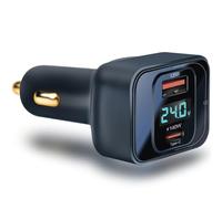 170W USB C Car Charger, 2 Ports QC PD 170W Phone Fast Charge Cigarette Lighter Adapter for iPhone 16 15/Samsung S24 A55/Google Pixel 9/Redmi Note 13/iPad/Galaxy Tab/Macbook/Tablet/Laptop