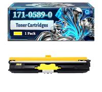 171-0589-004 Toner Cartridges Compatible for Konica Minolta Magicolor 2400DL 2400W 2430 2430DL 2450 Printers, With Chip Large Capacity 5500 Pages (1 Pack Yellow)