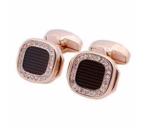 1714 Mm Shirt Cufflink for Men Rose Gold Crystal Button Lawyer Business Cuff Links for Mens Brand