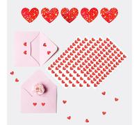 1716 PCS Holographic Red Heart Stickers, Sparkly Metallic Sticker Self Adhesive Waterproof Reflective Stickers Love Decorative Labels for Wedding, Valentine’s Day Supplies (0.5”, 22 Sheets)