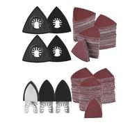 172 Pcs Oscillating Tool Sanding Pad Kit 4 Pcs Triangle Sanding Pads and 3 Pcs Finger Sanding Pads, 165 Pcs Sandpapers for Wood Metal Plaster Surface Polishing Sanding Compatible with Multiple Tools
