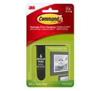 Command Black Medium Picture Hanging Strips 6 Pairs/Pack 17204BLK Command Black