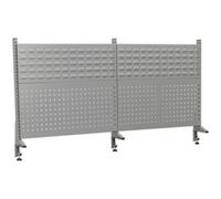 Loops 1735mm Back Panel Assembly - Suitable for ys02560 Steel Industrial Workbench in Metallics Loops Metallics