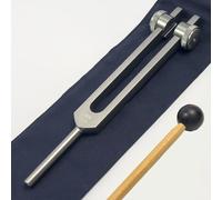 174 Hz Solfeggio Weighted Tuning Fork with Carry Bag and Striker - Sound Healing Instruments for Energy Healing and Biofield Therapy - Earthy Gray