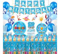 174 Pcs Science Party Supplies Mad Scientist Birthday Party Decoration Science Party Paper Dinnerware Laboratory Theme Favors for kid Science Lab Birthday Party Decoration Baby Shower for 20 Guests