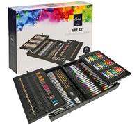 174 PCS Wooden Adult/Kids Art Set Colouring Drawing Pencil Painting Paint Case