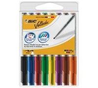 1748 Bic Velleda Bullet Tip Marker - Marker Pens Black, Blue, Brown, Green, Pink, Red, Yellow 8pièce (S) (Black, Blue, Brown, Green, Orange, Pink, Red, Bullet Tip, Round, 1.4 mm, Yellow, Medium)