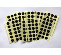 175 Black Round Stickers - Sticky Coloured Self Adhesive Dots for Colour Coding