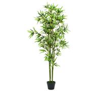 (175 cm/ 1 pcs) vidaXL 1/2/4/6x Artificial Bamboo Plant with Pot Green Fake Flora Multi Sizes