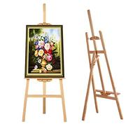 175 cm Studio Easel Artist Art Craft Display, Solid Pinewood Painting Easel Stand for Wedding Sign, A Frame Tripod Easel Stand for Wedding Drawing Painting