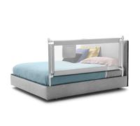 175 cm Toddler Bed Rail Guard with 24-Position Height, Double Safety Lock, Anti-Collision Padding - Fits Leather, Wood, Platform Beds