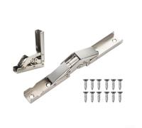 175-Degree Folding Cabinet Door Hinge, 2-Pack Steel Shelf Hinge with No-Drill Installation, Smooth Quiet Operation, Space-Saving Design for Home & Office Cabinets(1)