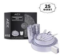 175 disposable dinner set dining for 25 person