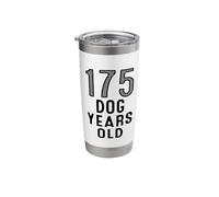 175 Dog Years Old 25th Birthday Stainless Steel Insulated Tumbler