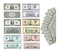 175 Pcs Fake Money, Prop Money for Kids, Play Money for Educational Math Games, Role-Playing Store Transactions, Magic Show and Prank Props, Fake Dollars with Realistic Design