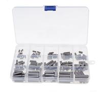 175 Pcs Feather Key Set with Round Ends for Power Tool Accessories, Parallel Keys in Various Sizes 3/4/5/6mm for Shaft and Hub Torque Transfer