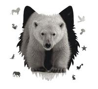 175 Piece Jigsaw Puzzle for Adults Wolf Personalized Picture Puzzle Polar Bear Customized Wooden Puzzles for Family, Birthday, Wedding, Game Nights Gifts Animal Wolf Shape Puzzles