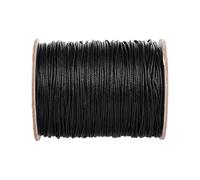 175 Yards Black Waxed Polyester Cord 1.5mm Jewelry Making String Versatile Waxed Beading Thread for Macrame Bracelets Necklaces and DIY Crafts