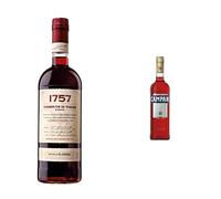 1757 Vermouth di Torino Rosso 100 cl, 16% - Premium Craft Vermouth & Campari 25% ABV Bitter, 70cl