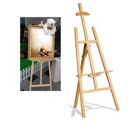 175CM Portable Painting Tripod Artist Easel - Pine Wood - Adjustable Art Studio Display - A-Frame Lightweight Easel for Artists