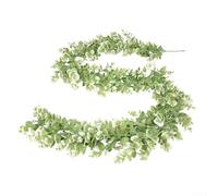 175CM Simulated Eucalyptus Rattan Vine Artificial Green Plant Flower Garland Wedding Decor Plastic Foliage for Chair Backdrop Party Event Homes Garden Aesthetic Arrangement DIY Wreat(C)