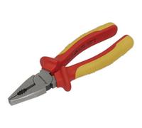 175mm Combination Pliers - Serrated Jaws - Hardened Cutting Edges - Vde Approved