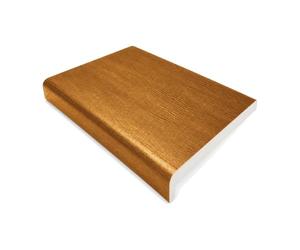 175mm x 1.50m Golden Oak uPVC Fascia Capping Board + End Caps - 1 Pack
