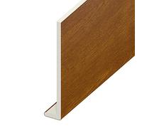 175mm x 5 Metre uPVC Fascia Cover Capping Board Golden Oak - 9mm Thick