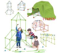 175Pcs Build Your Own Den Set Kit DIY Tent Children Developmental Toys