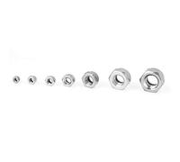 175Pcs Multi Size M3 M4 M5 M6 M8 M10 M12 Stainless Steel Hexagon Nuts Mixed Classification Hardware Kit With Storage Case For Furniture Household Mechanical Equipment Assembly