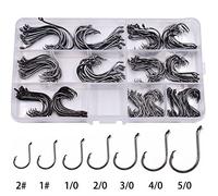 175Pcs Size 2#~5/0 Octopus Circle Fishing Hooks Made of High Carbon Steel Fishing Hooks Set in Saltwater or Freshwater (175pcs circle hooks set)