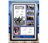 (176) Led Zeppelin Music Legends Signed Framed Autograph Signature A4 (21 X 297 CM) Art Work Wall Art Display (REPRINT) #####