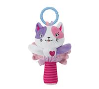 Clementoni - 17653 - Lovely Cat Rattle - Toddler Plush Toy, Early Years Toys, Infant Toys, New Born Soft Toys Gift, 100% Washable