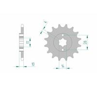 17684-Standard steel pinion 49100 420 AFAM compatible with DERBI GPR 50