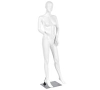 177 cm Full-Body Female Mannequin - Realistic Display, PP Plastic, Rotatable Head/Arms, Stable Aluminum Base