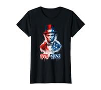1776 2026 Abraham Lincoln Patriotic USA Flag Value Graphic T-Shirt