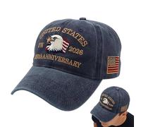 1776-2026 Baseball Hat - 1776-2026 Eagle Head Flag Cap, 250 Years Celebration Distressed Caps, Commemorative Keepsake Hats | for Travel Vacation School Daily Commute Camping Hiking Backpacking Sports