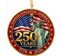 1776 2026 Patriotic Liberty Bell Decoration