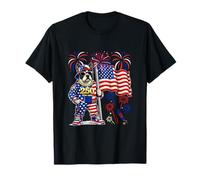 1776-2026 Proud 250th Aniversary 4th July Boston Terrier T-Shirt