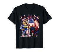 1776-2026 Proud 250th Aniversary 4th July US Flag Shar Pei T-Shirt