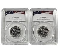 1776-2026 Revolutionary War Semiquincentennial Quarter Set, P & D Mint, Uncirculated, in Protective Acrylic Cases