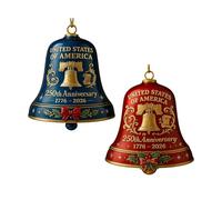 1776-2026 United States 250th Anniversary Bells Ornament Christmas With Commemorative Detailing Garden Home Decors Christmas