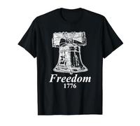 1776 Liberty Bell Freedom Value Graphic T-Shirt, Men, Black, M