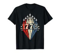 1776 Patriotic Fighter Jet USA American Military Aviation T-Shirt